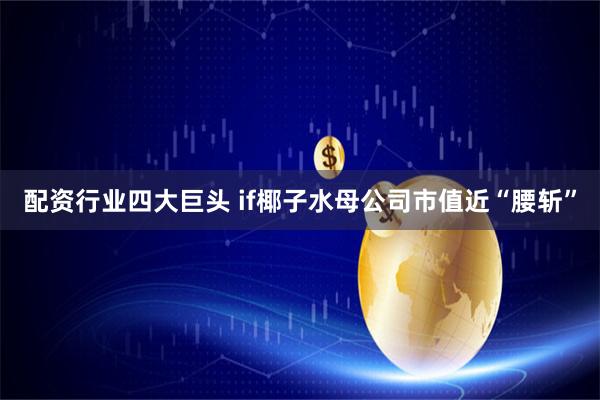 配资行业四大巨头 if椰子水母公司市值近“腰斩”